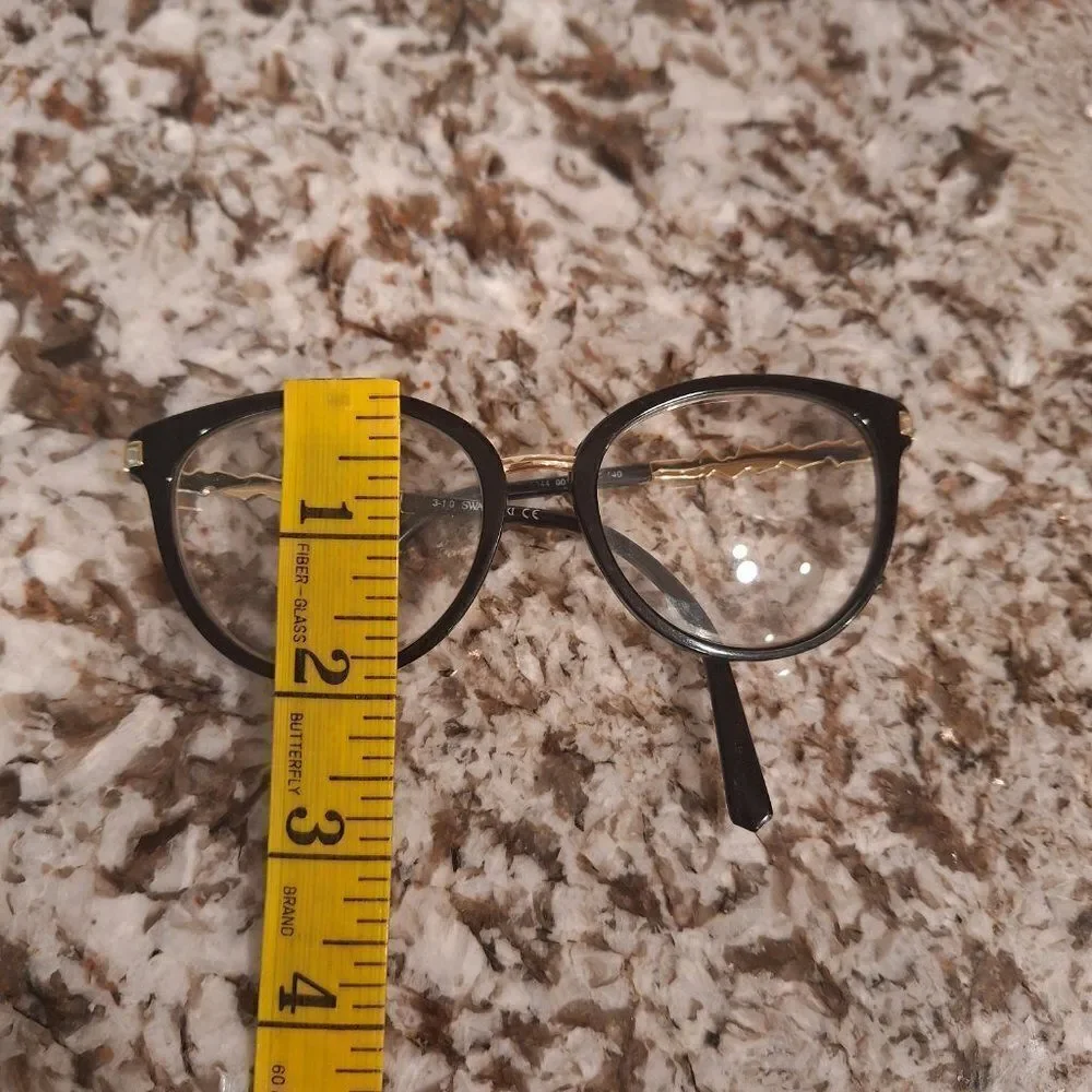 Swarovski Black and Gold Women's Eyeglasses